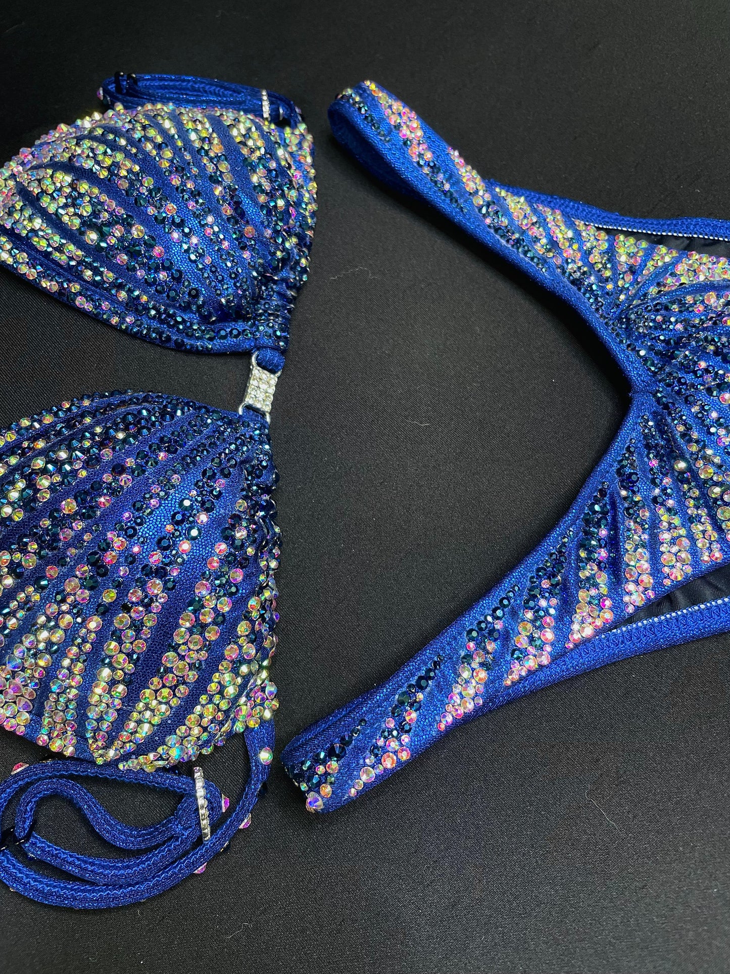 NEW design Black blue AB ombré figure suit (TN620)