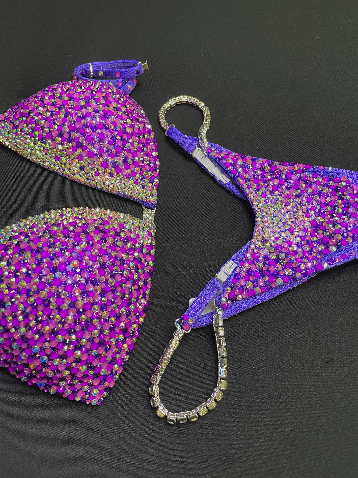 Black/magenta bikini suit (TN806)