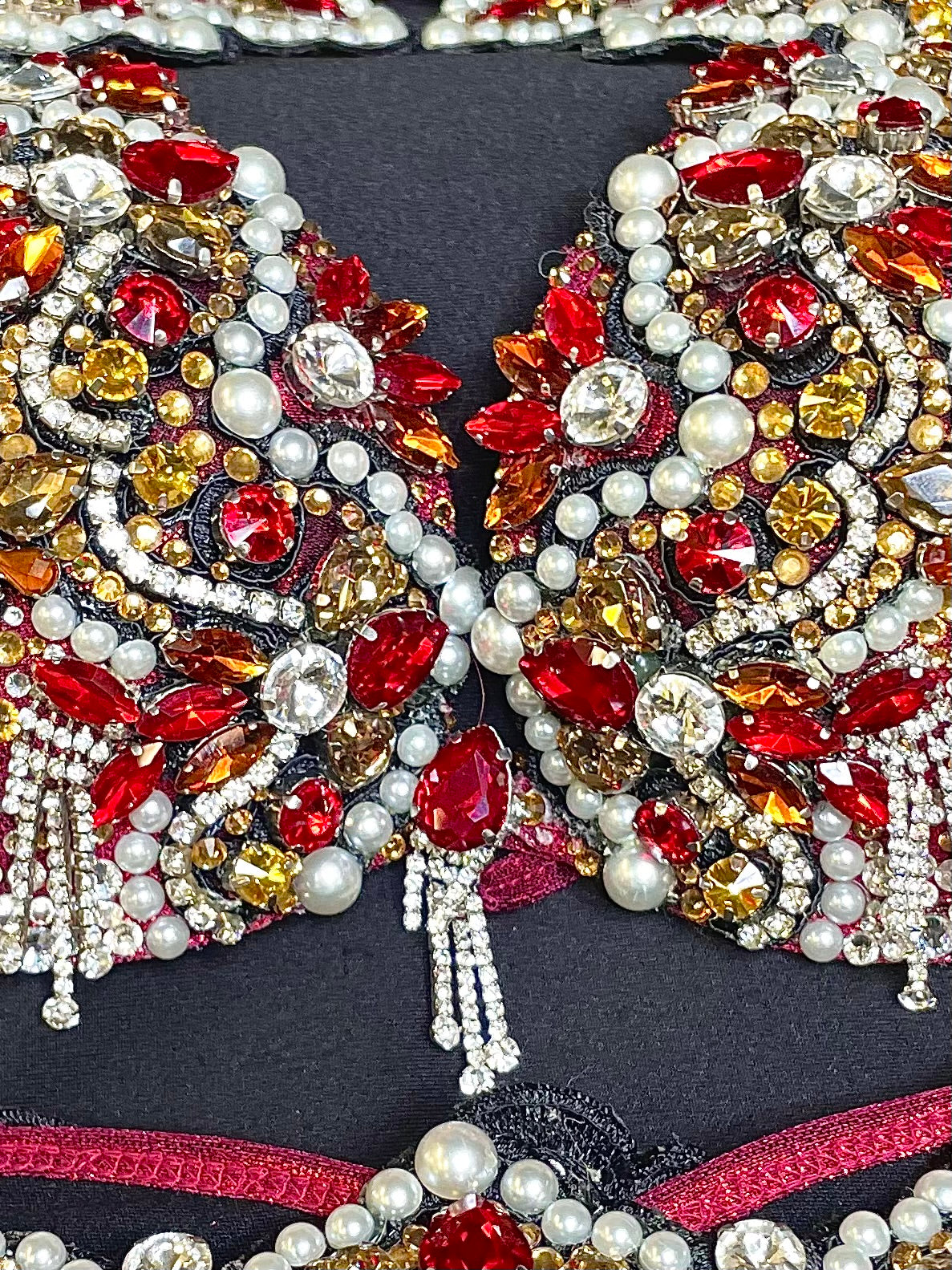 Burgundy red diva suit (TN444)