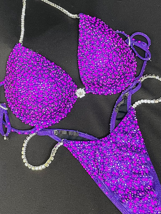 NEW design NEON purple bikini suit (TN854)
