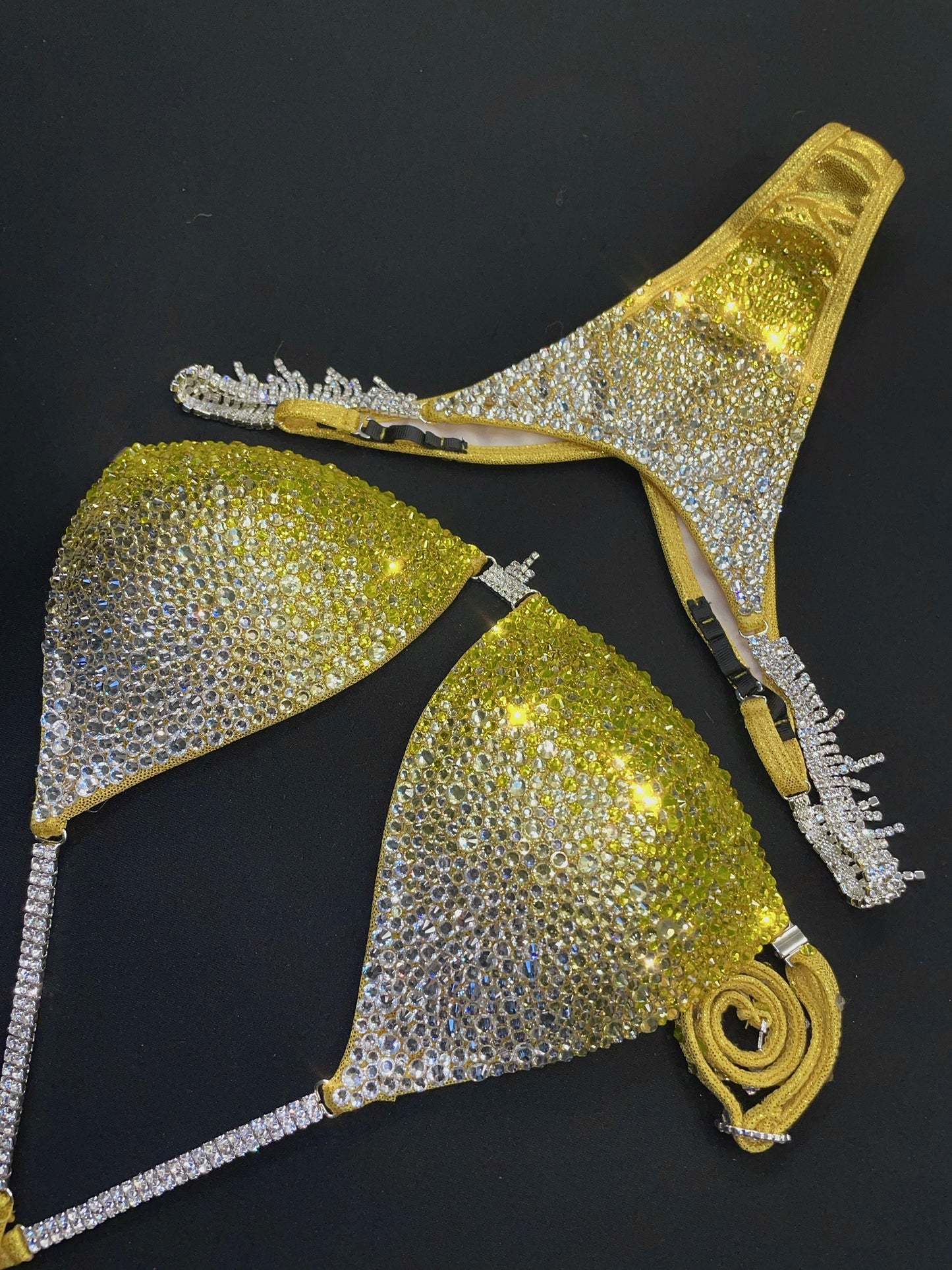 Yellow Ombré Crystal Bikini (TN222)
