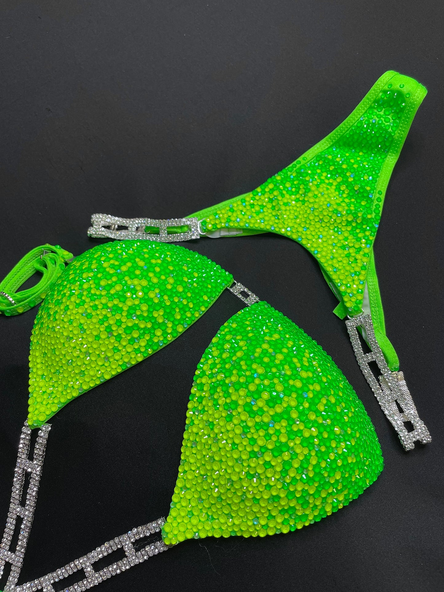 NEON lime green bikini suit (TN939)