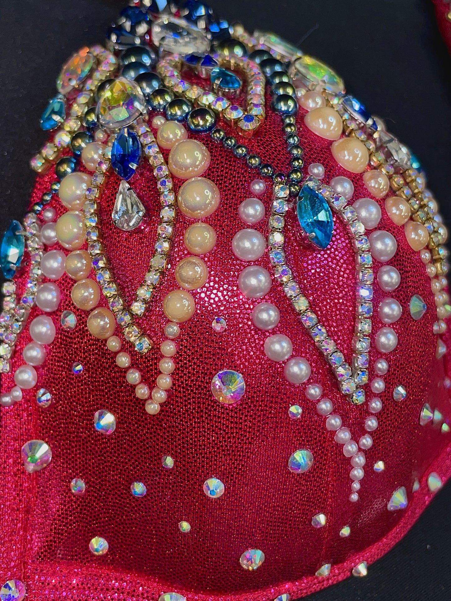 Magenta Bikini Suit MIX of stones (TN489)