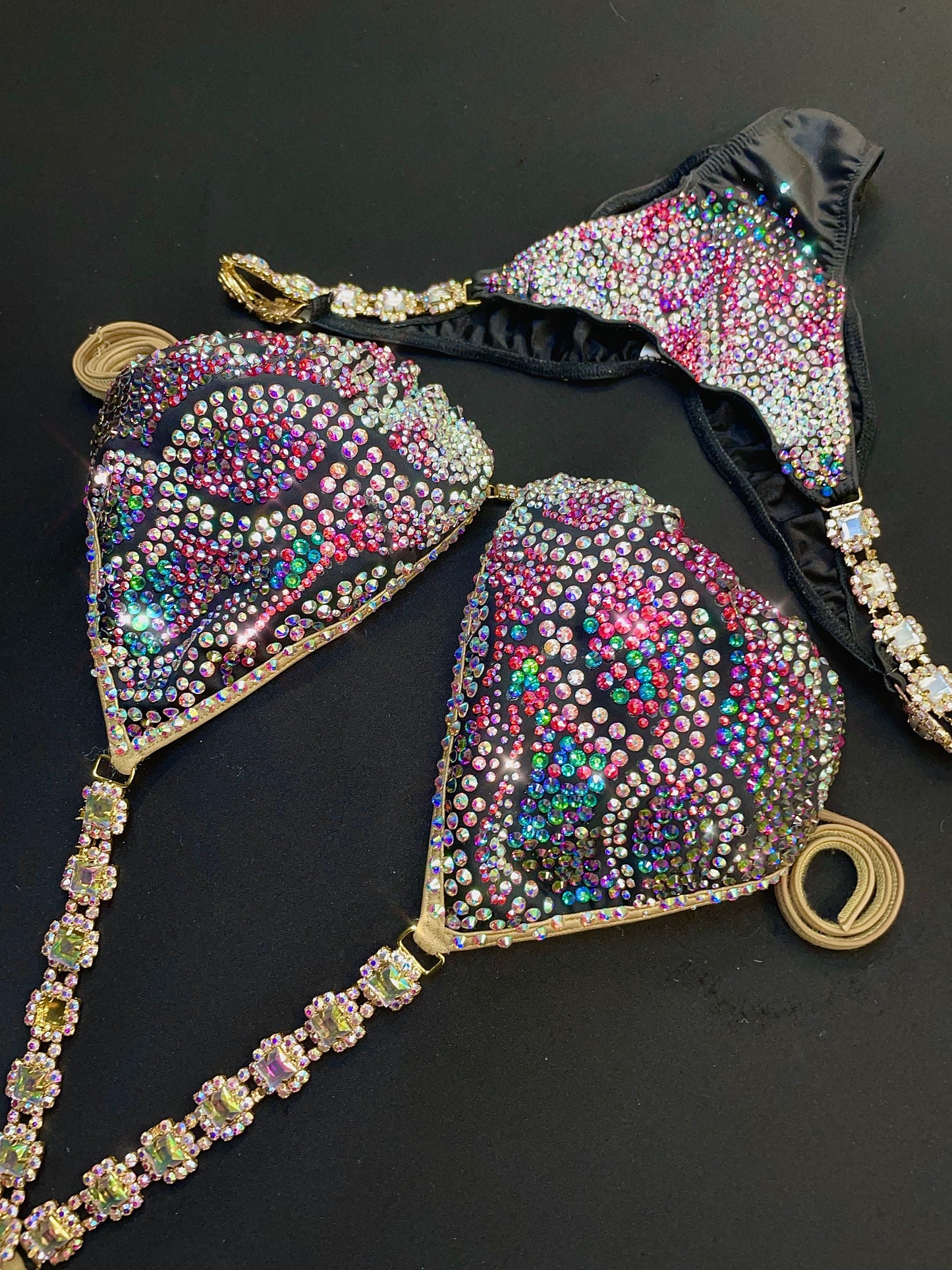 Black AB Bikini Suit (TN444)