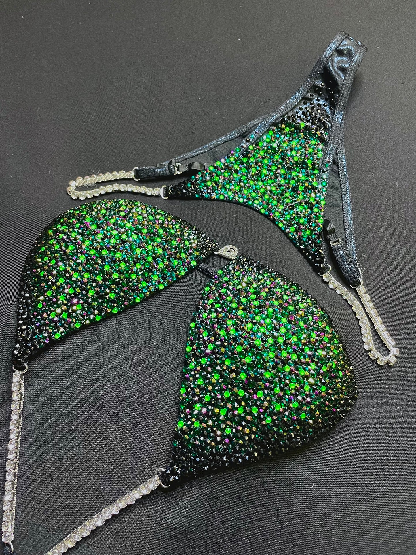 Black green NEON bikini (TN838)