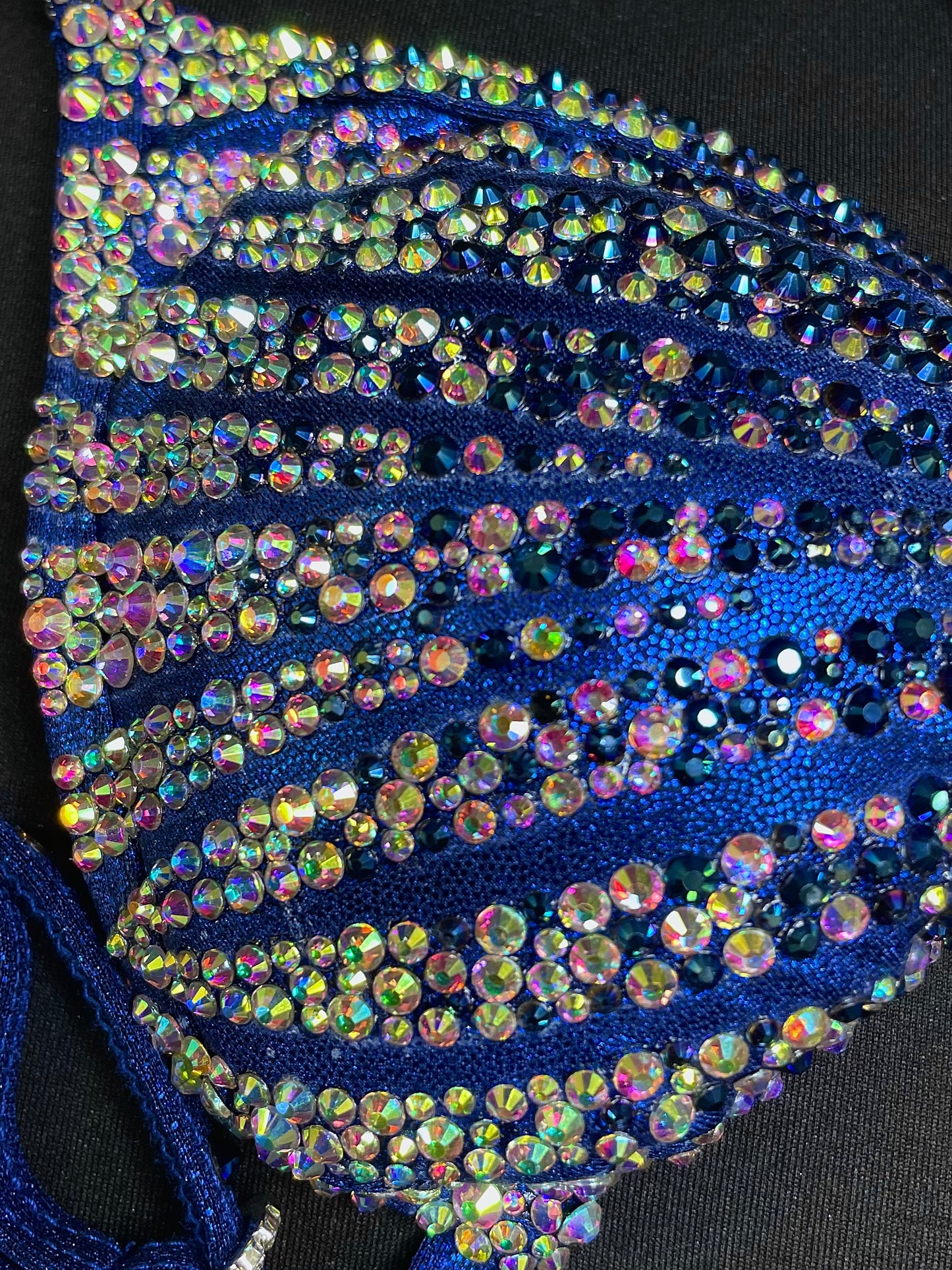 NEW design Black blue AB ombré figure suit (TN620)
