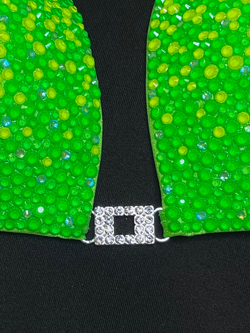 NEON lime green bikini suit (TN939)
