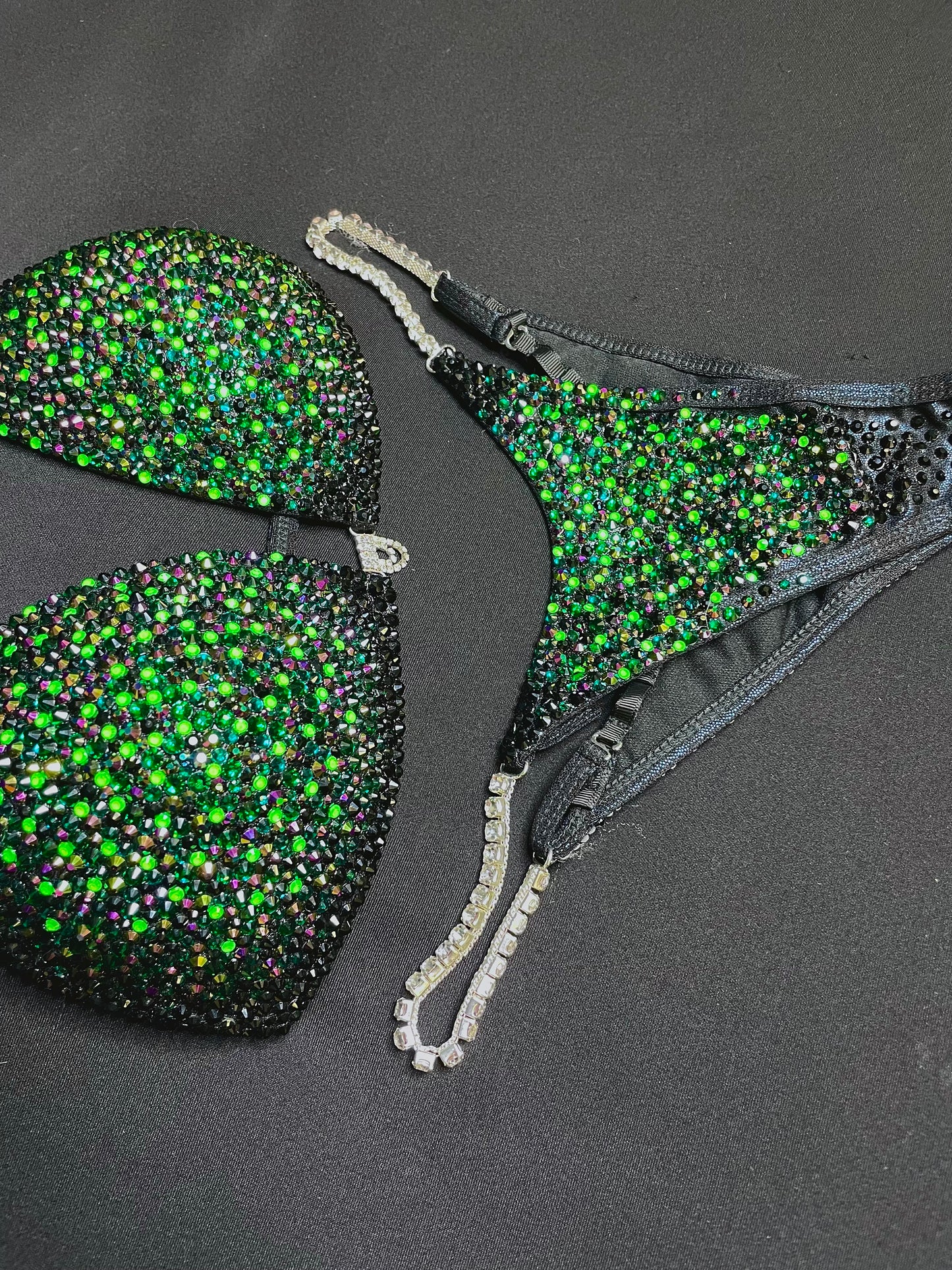 Black green NEON bikini (TN838)