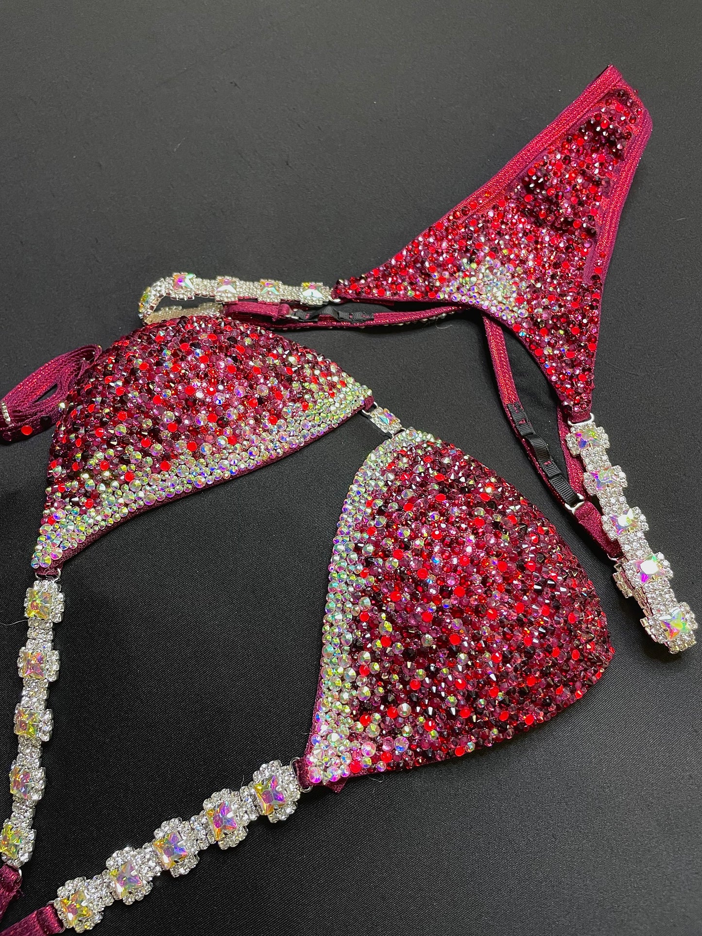 Raspberry Red bikini suit (TN955)
