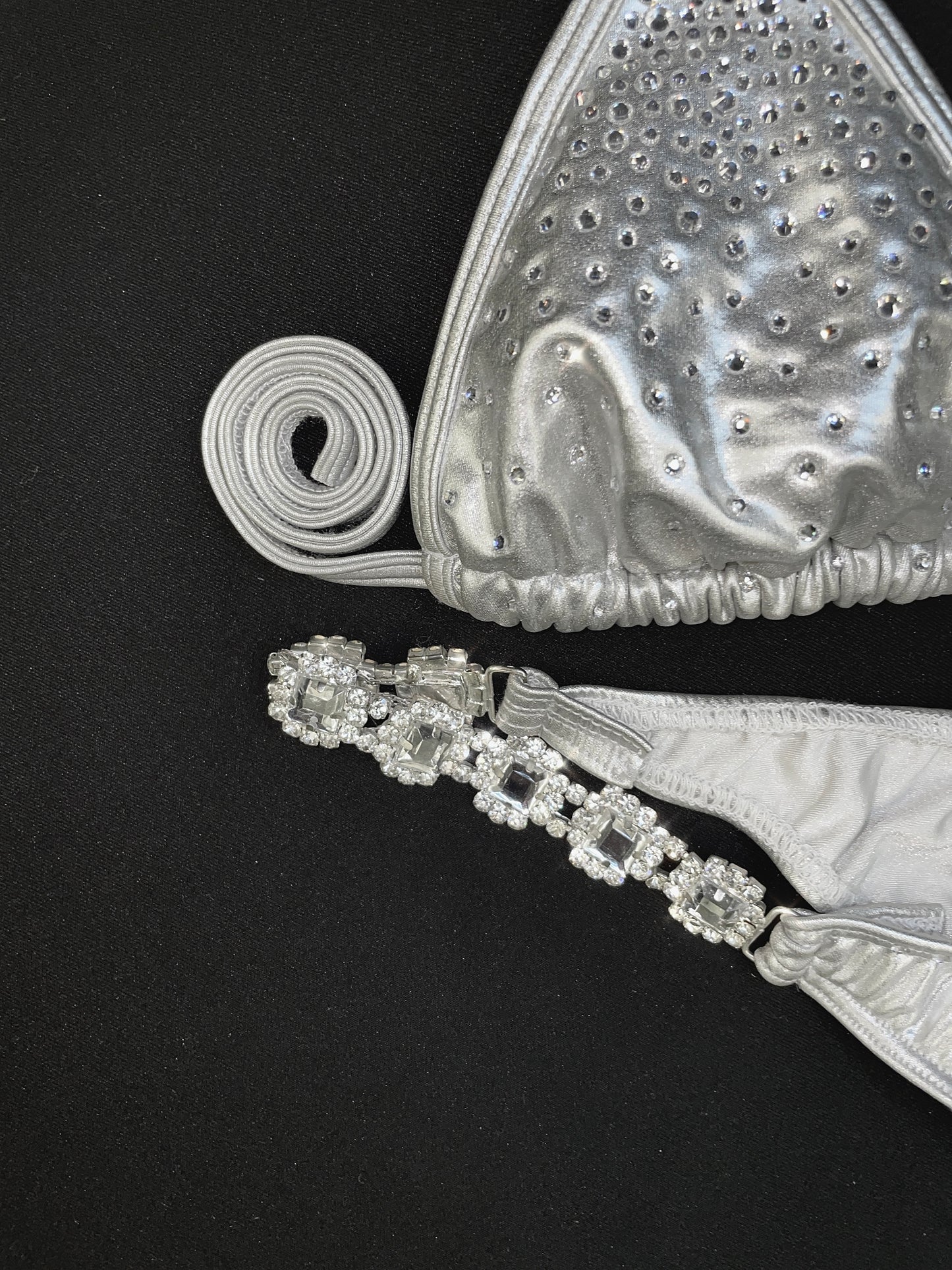 Silver Pleather Bikini (TN444)