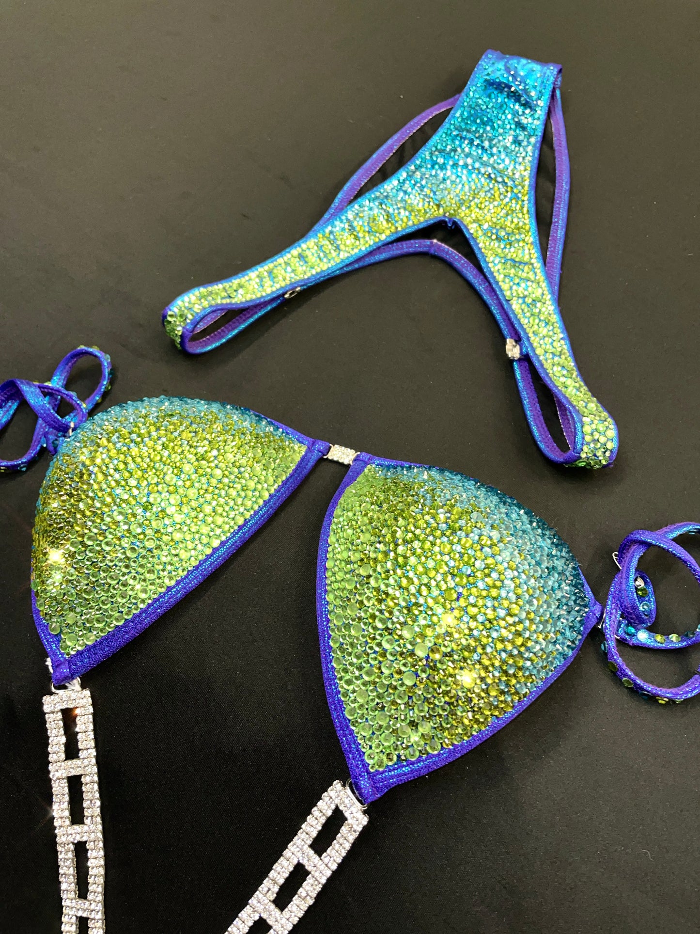 Green Blue Ombré Figure Suit (TN443)