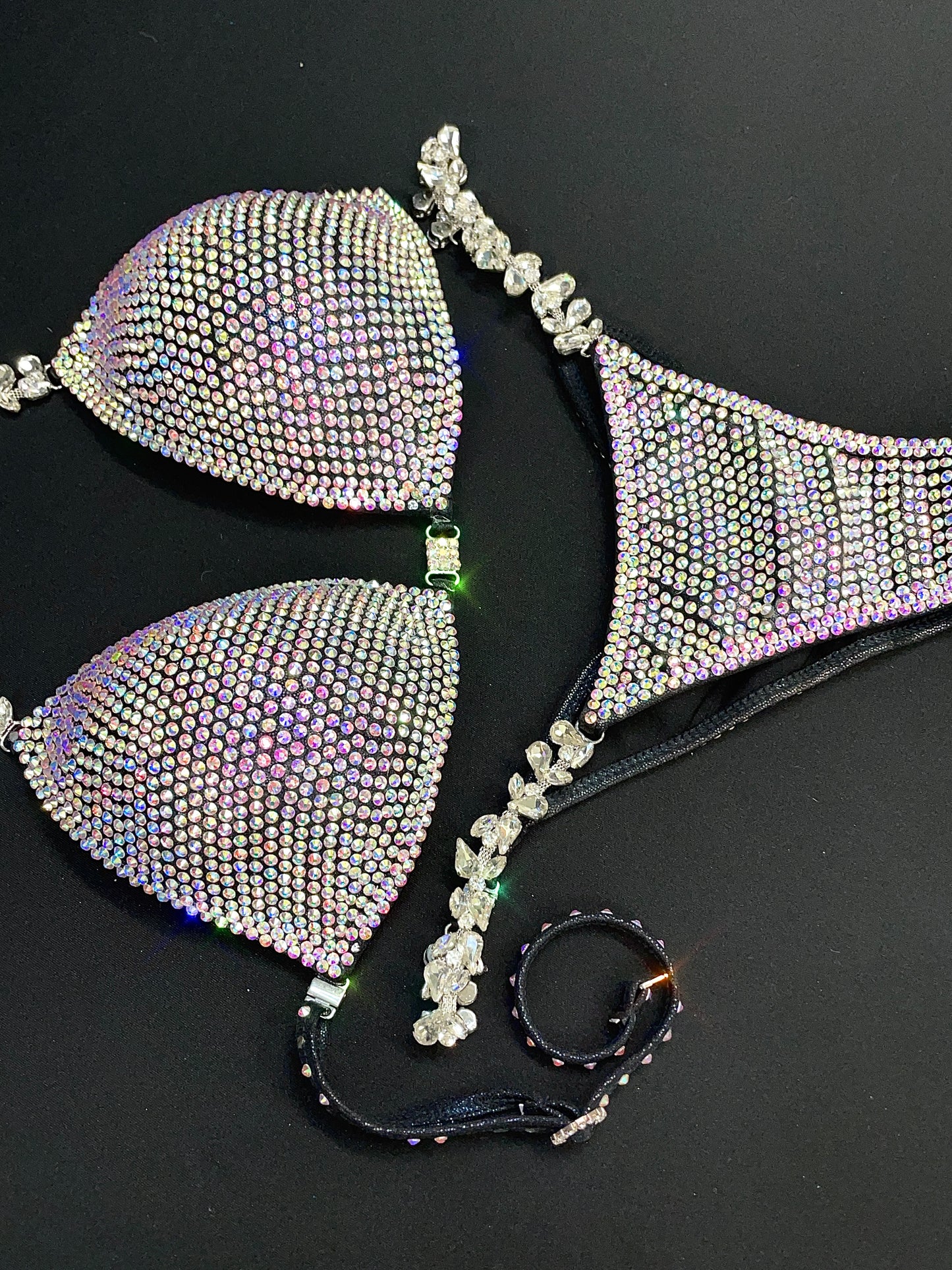 Black Bikini with AB stones (TN715)
