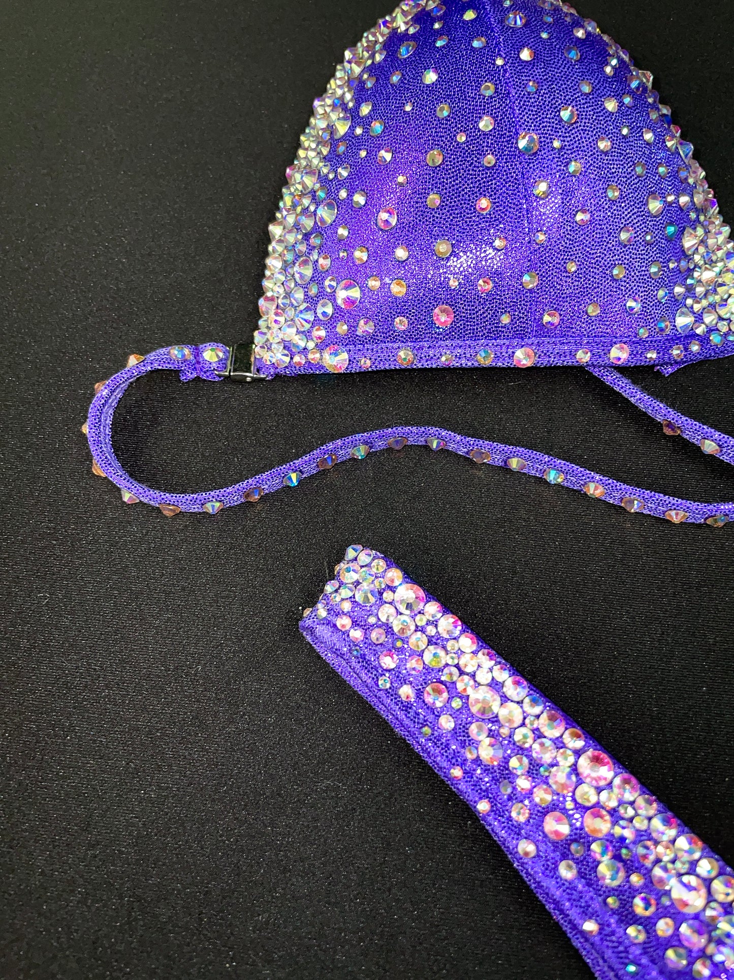 Lavender Figure suit with AB stones (TN082)