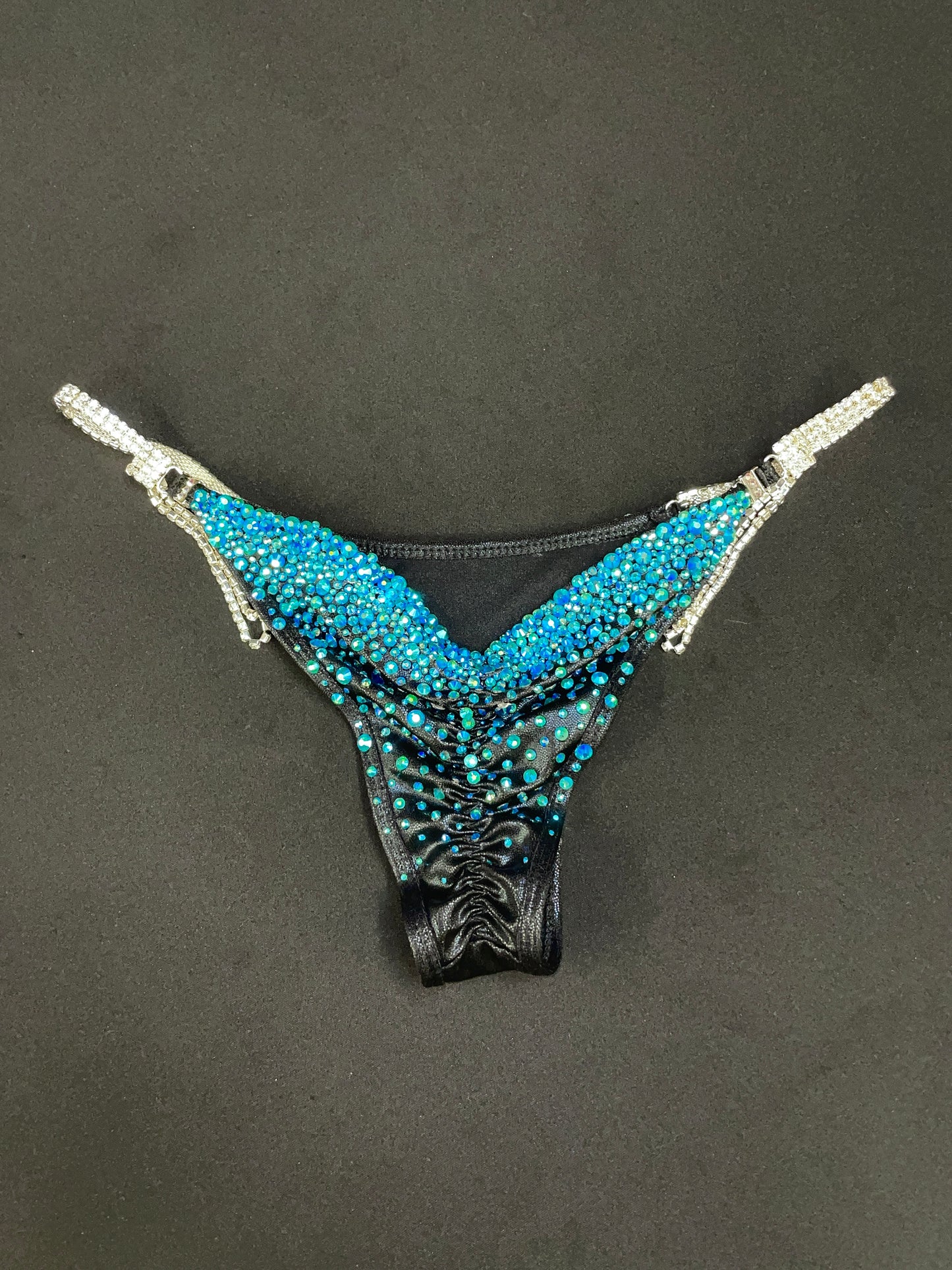 Black Bikini with Turquoise Stones (TN231)