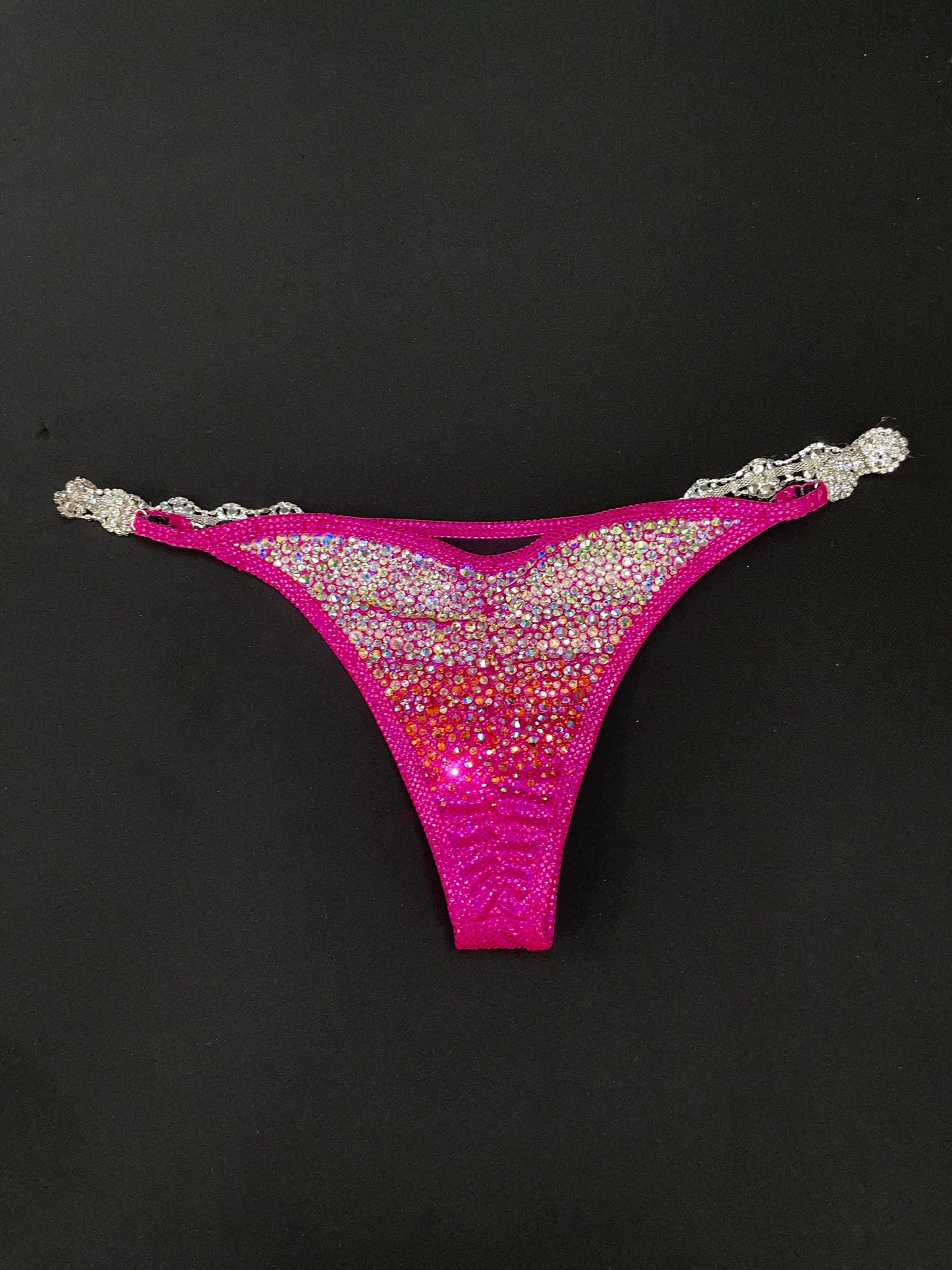 Fuchsia HOT Pink Bikini with MIX of stones (TN196)