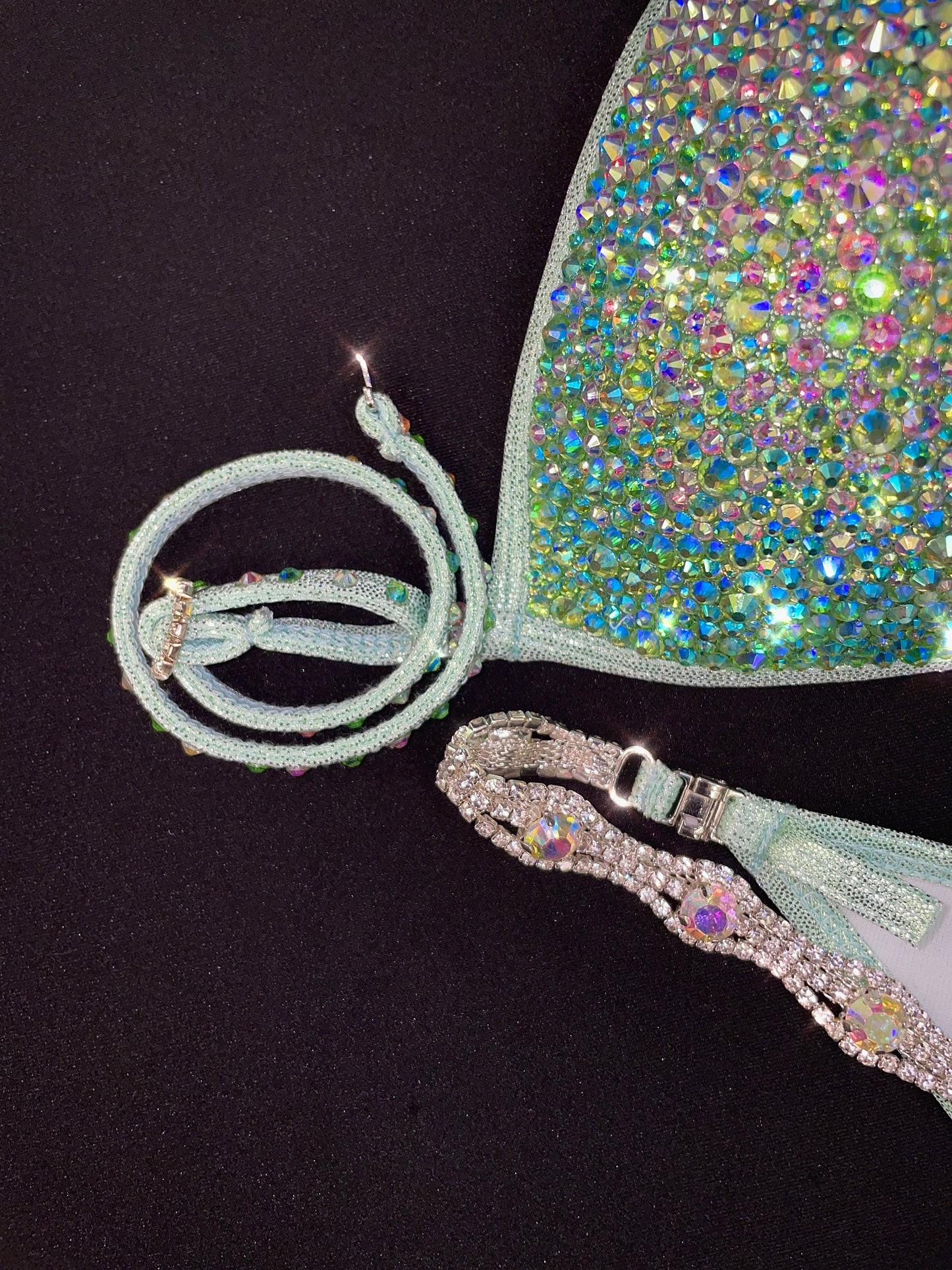 Mint Green Bikini With MIX of stones (TN069)