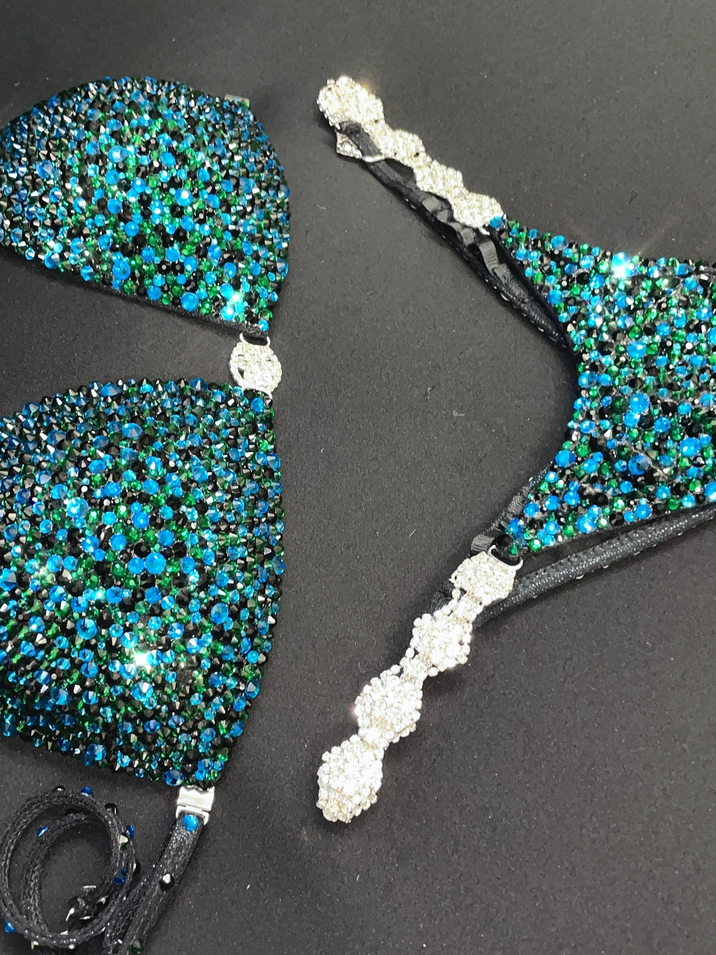 Black Fabric Bikini Suit (TN804)
