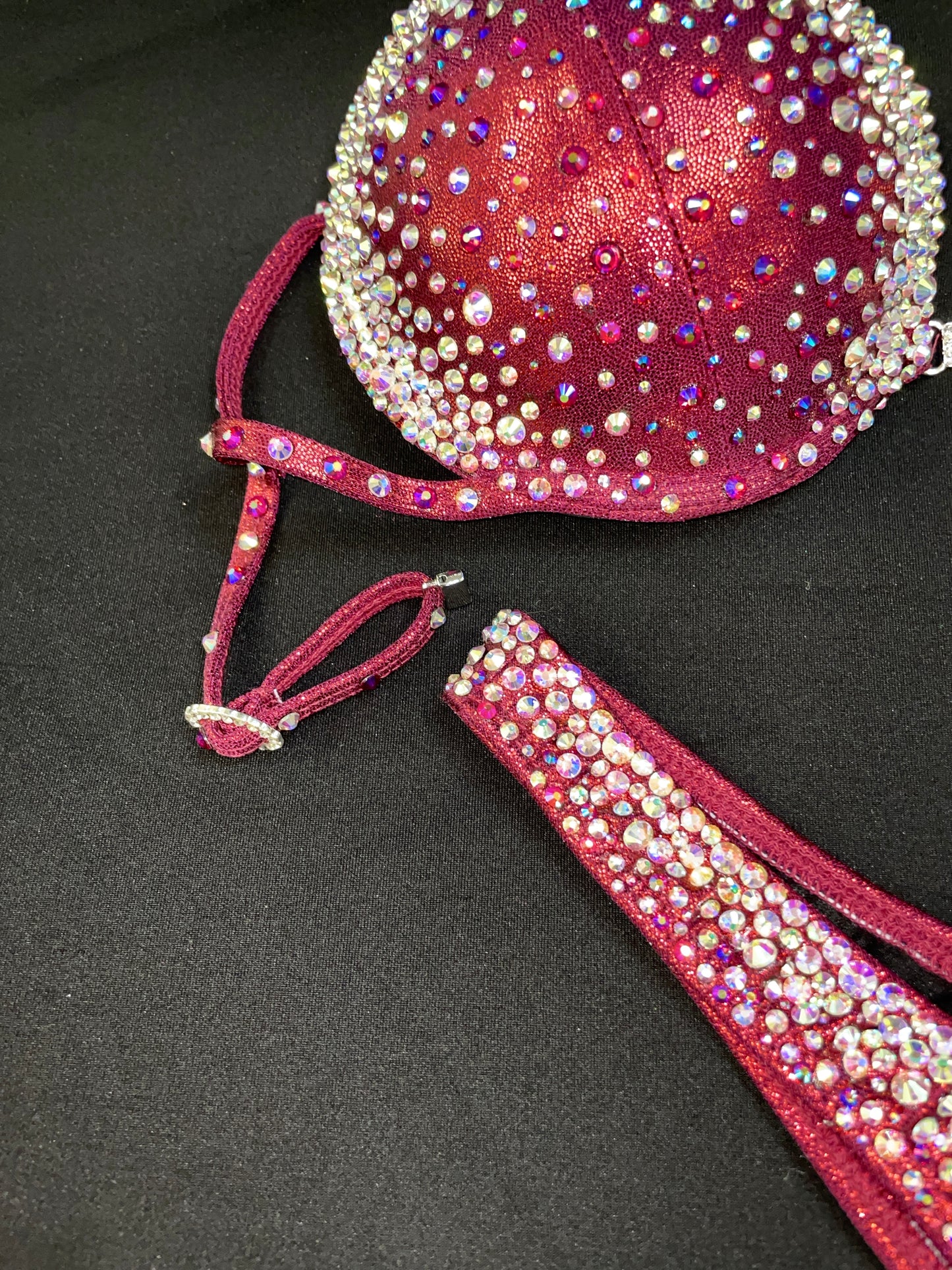 Burgundy AB crystals Bikini (TN470)