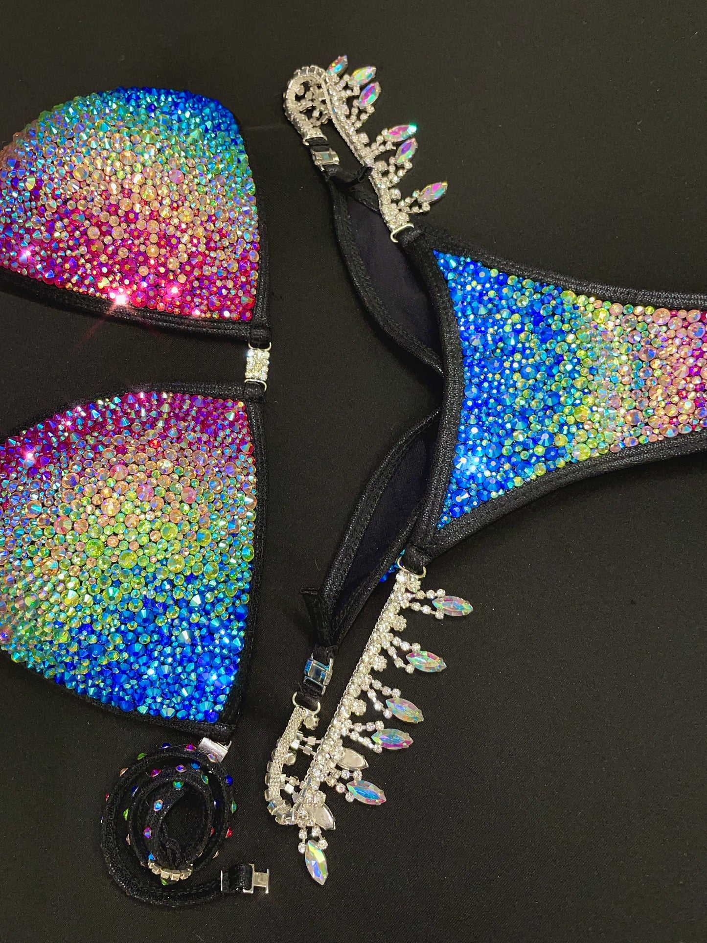Black Bikini Suit with ombré effect (TN488)