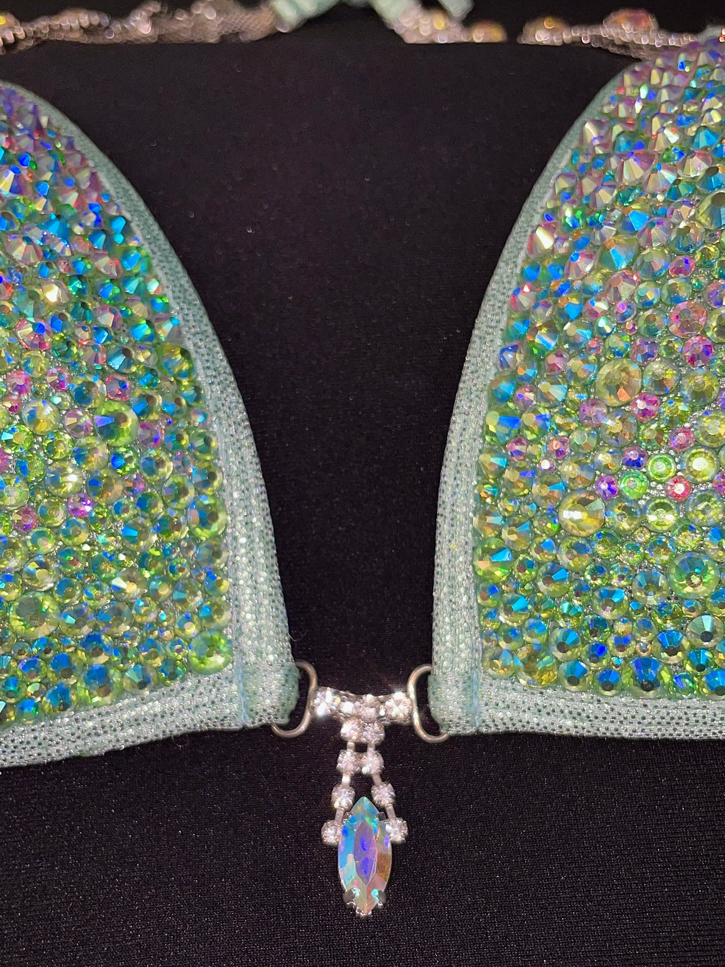 Mint Green Bikini With MIX of stones (TN069)