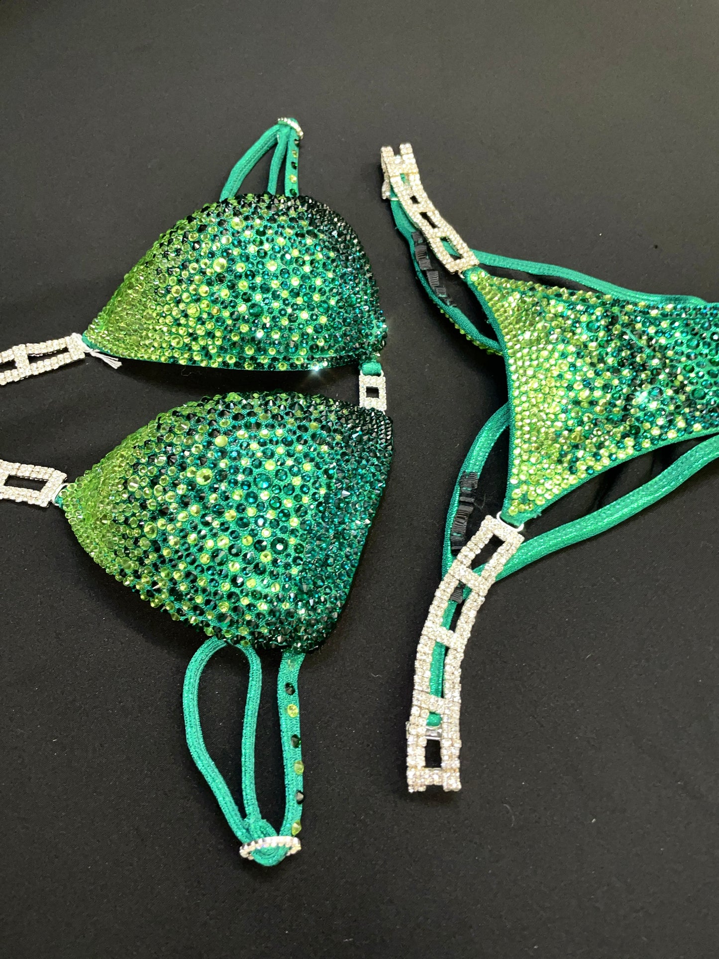 Kelly Green crystal bikini (TN585)