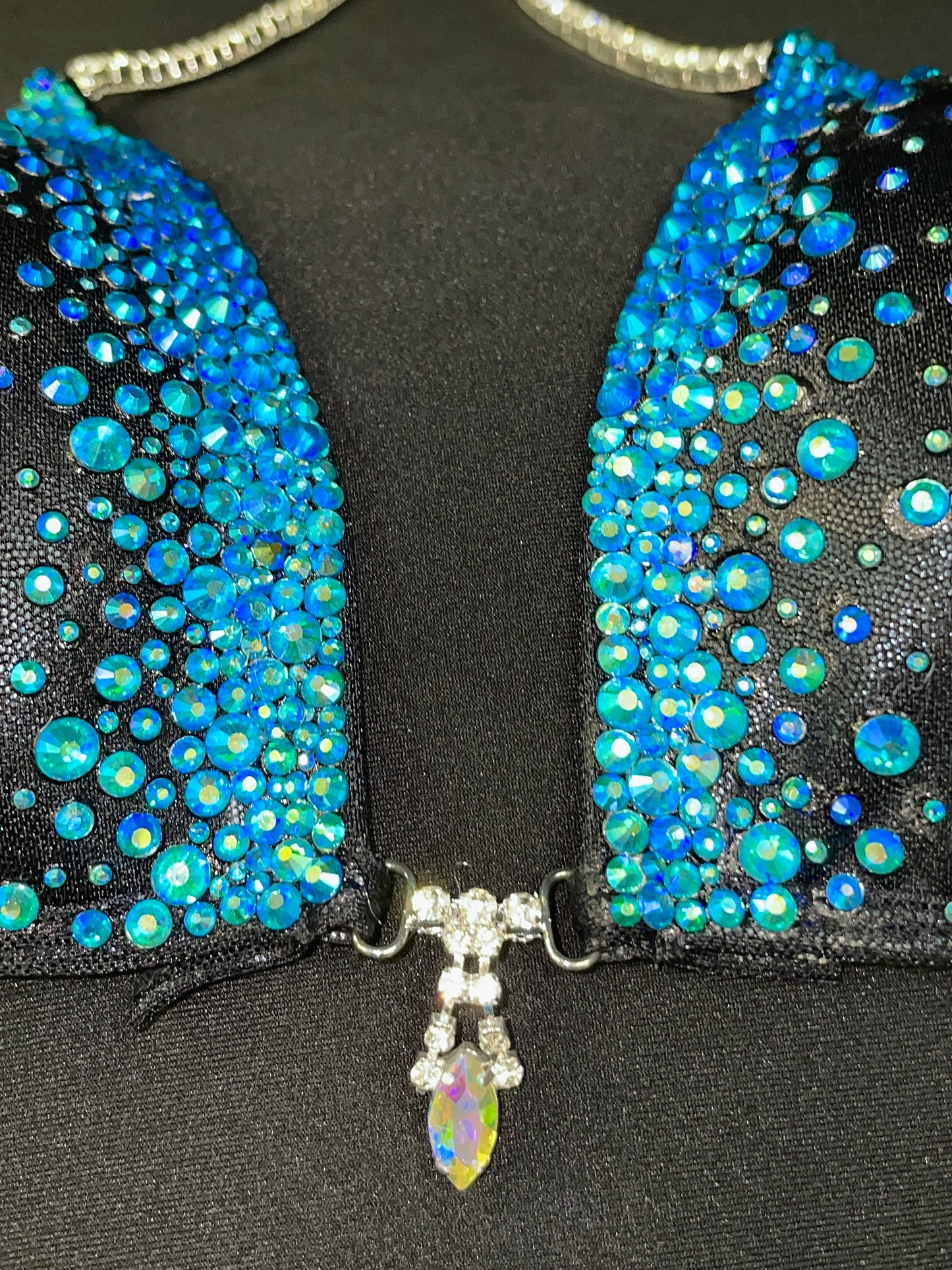Black Bikini with Turquoise Stones (TN231)