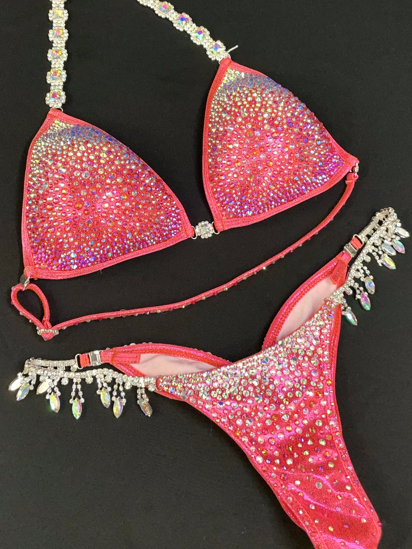 AB crystal Coral Bikini (TN052)