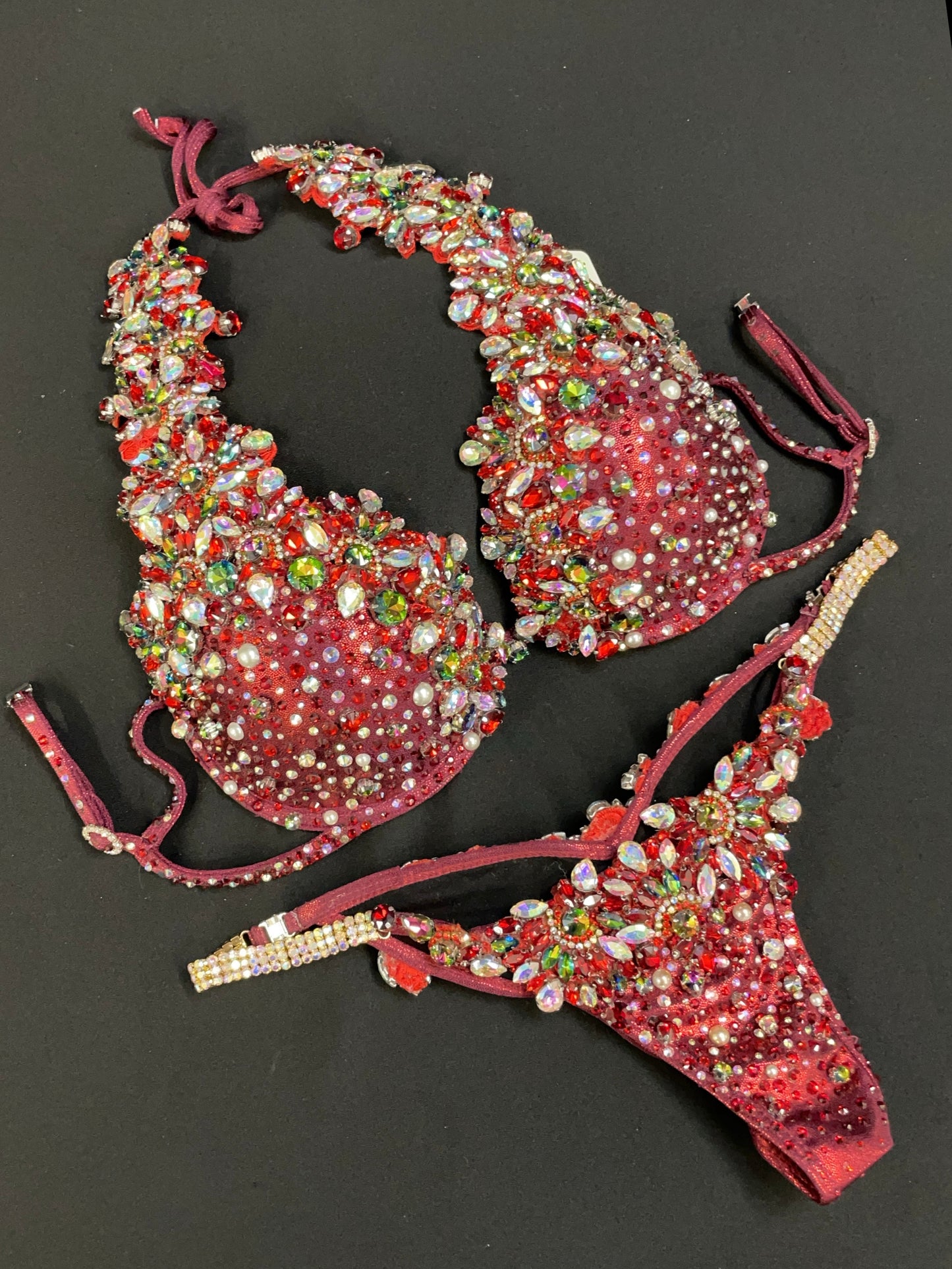 Red WBFF Diva Theme wear bikini