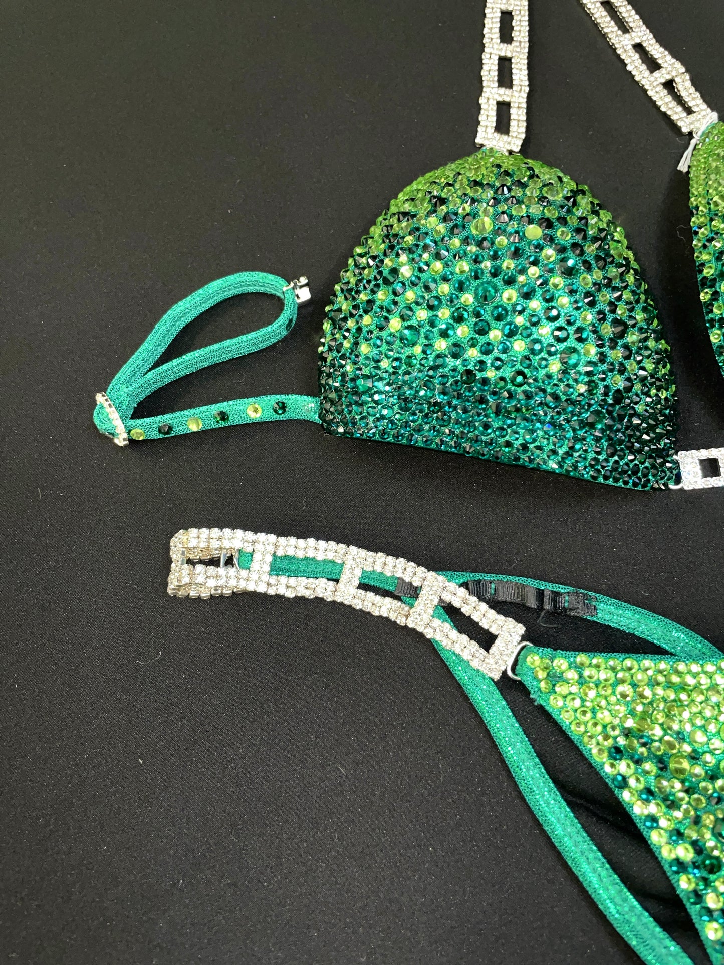 Kelly Green crystal bikini (TN585)