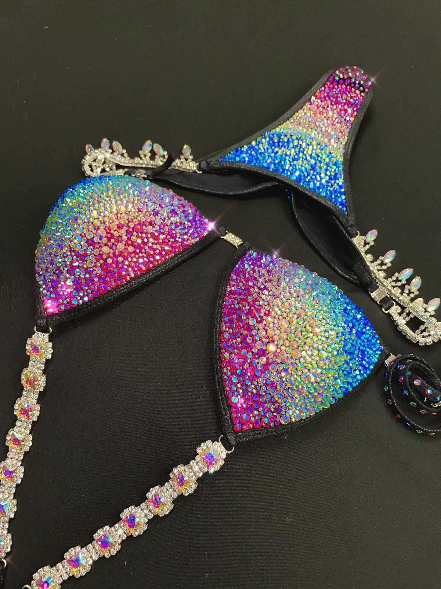Black Bikini Suit with ombré effect (TN488)