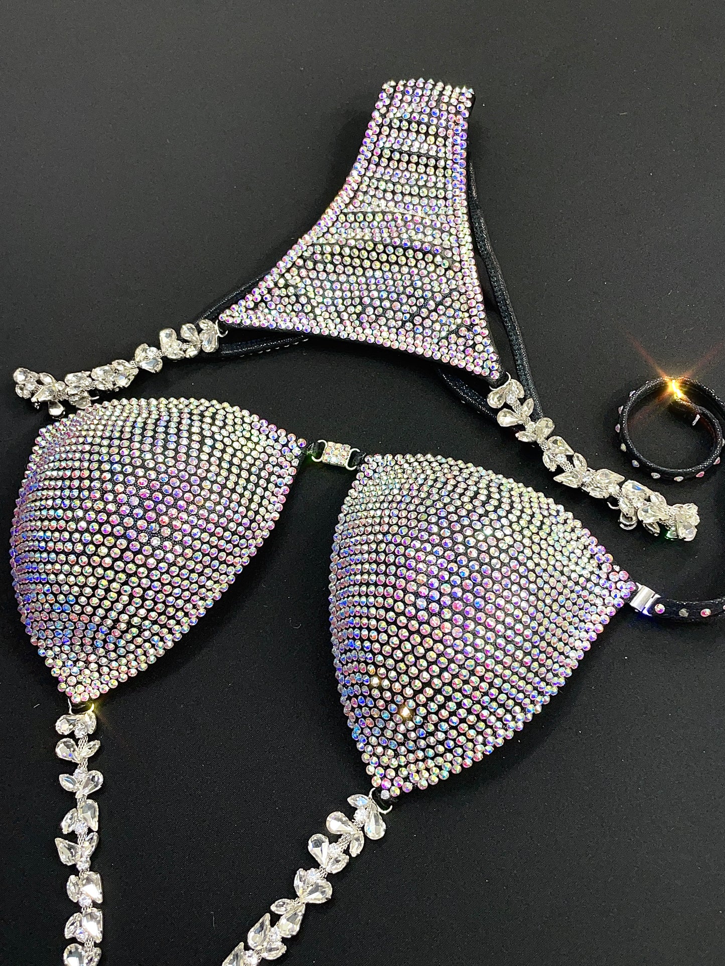 Black Bikini with AB stones (TN715)