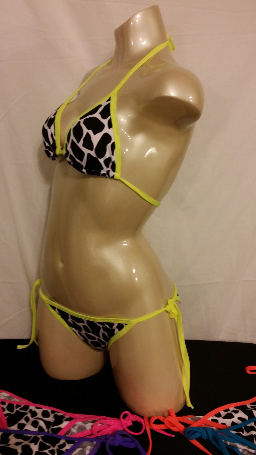 Giraffe Print With Neon Trim
