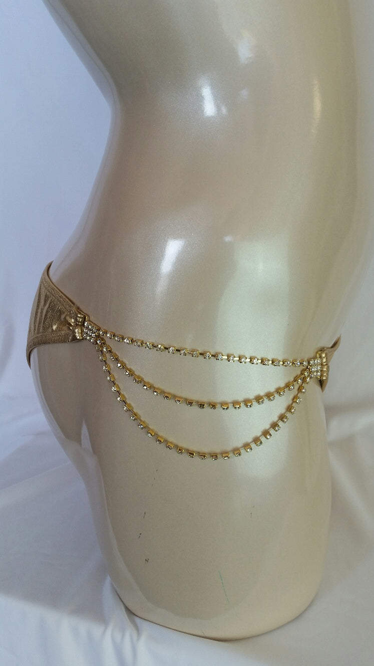 Gold Triple Cascade Bottom Connector