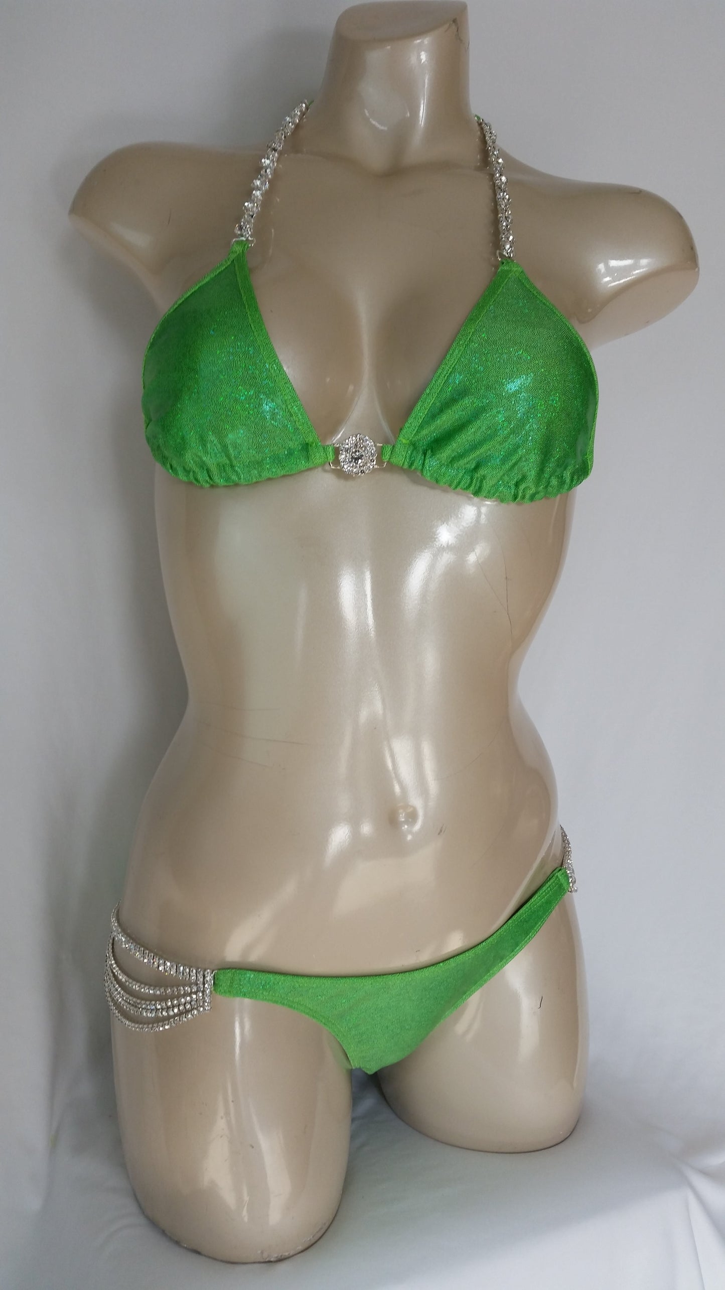 Lime Green Posing Suit