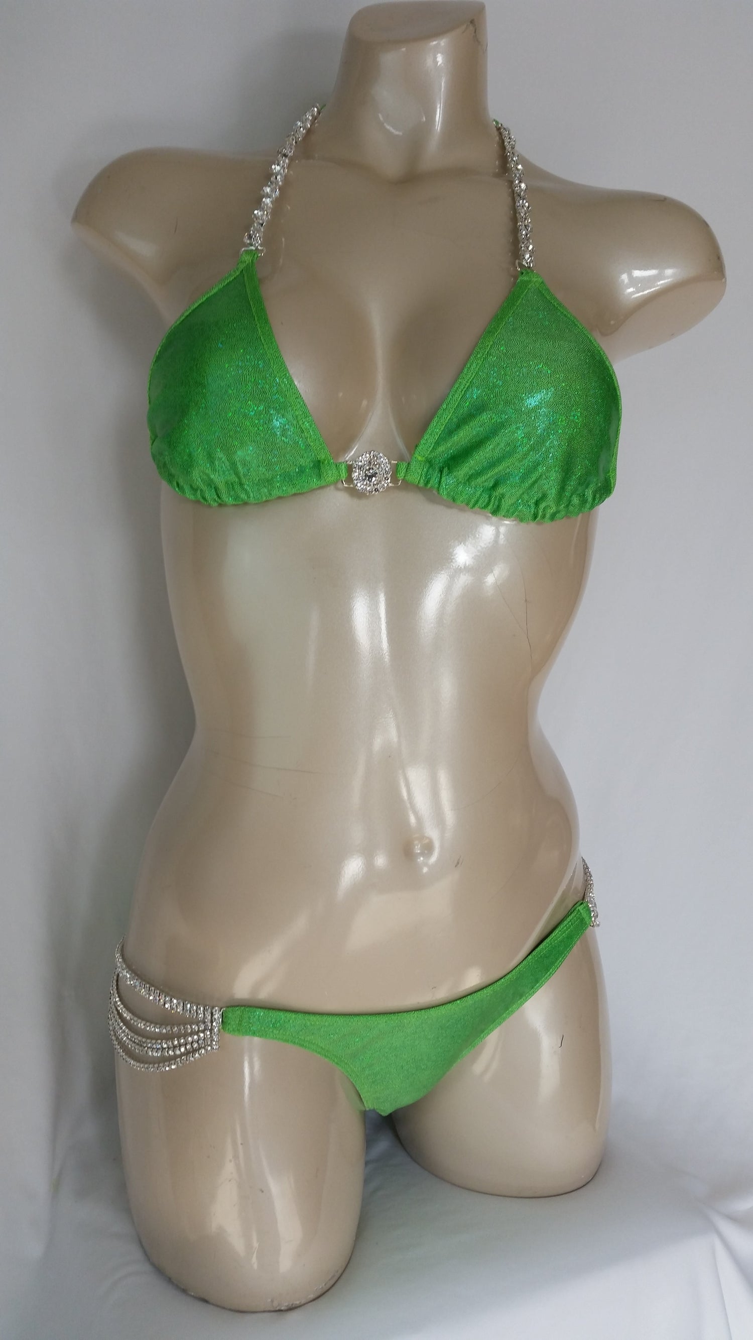 Lime Green Posing Suit