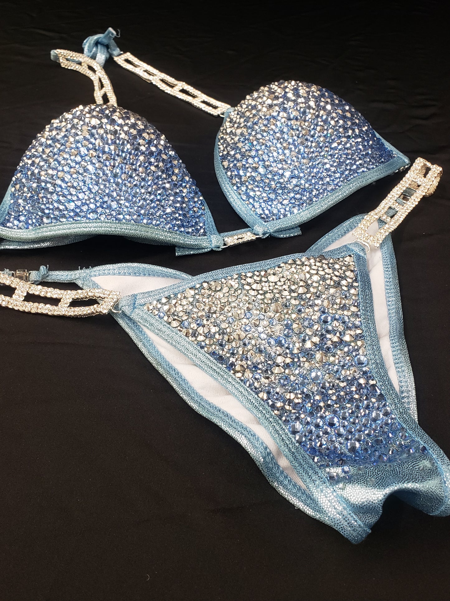 Light Blue Ombre in a fully encrusted design (TN158)