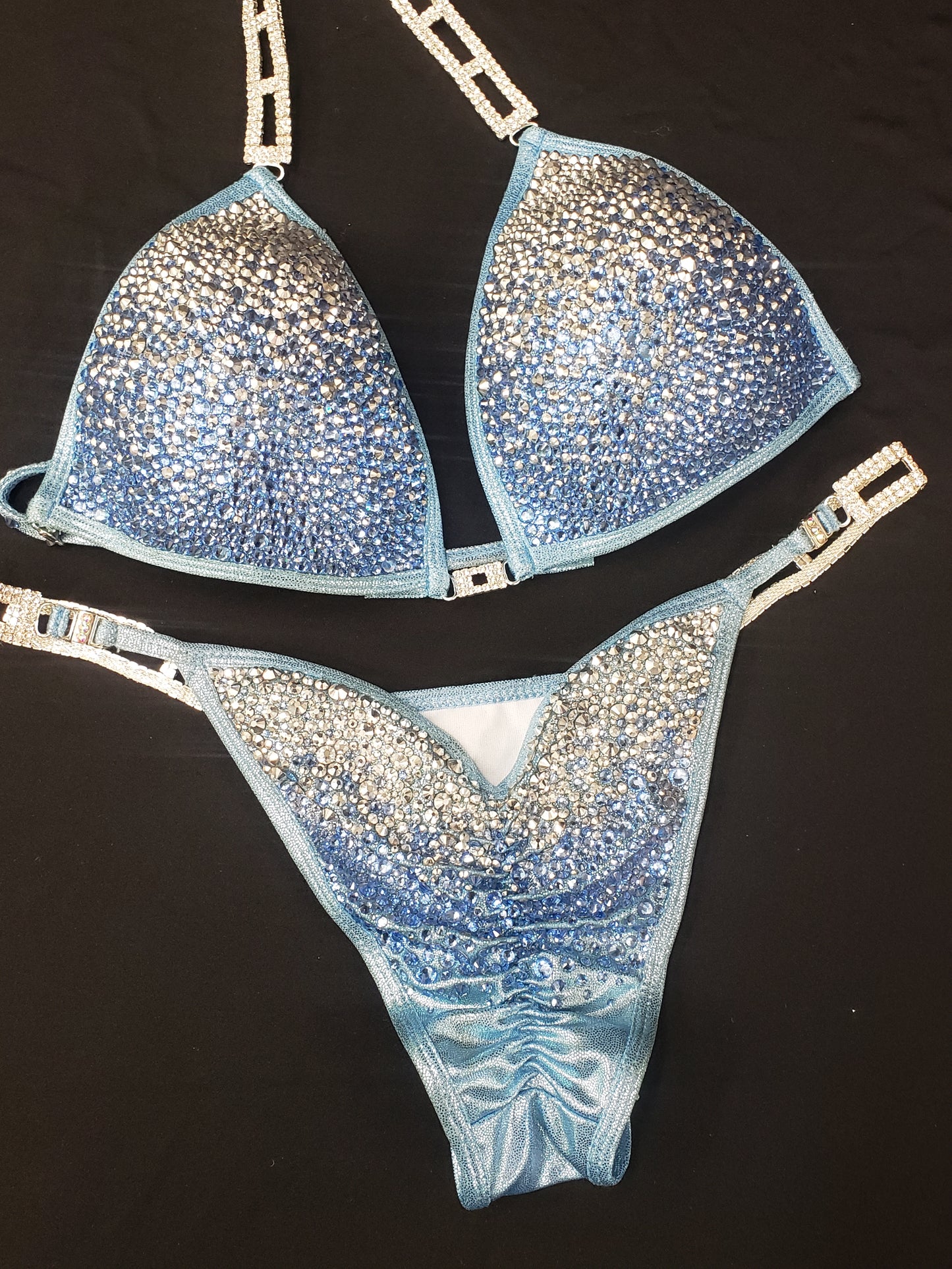 Light Blue Ombre in a fully encrusted design (TN158)
