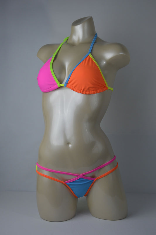 Multi Neon Colored Bikinis