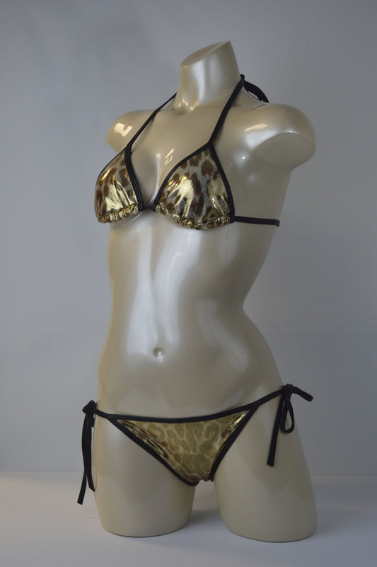 Leopard Black & Gold Strings