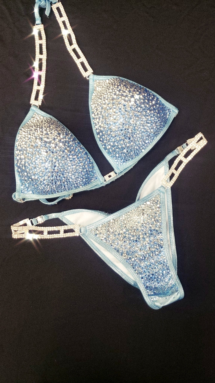 Light Blue Ombre in a fully encrusted design (TN158)
