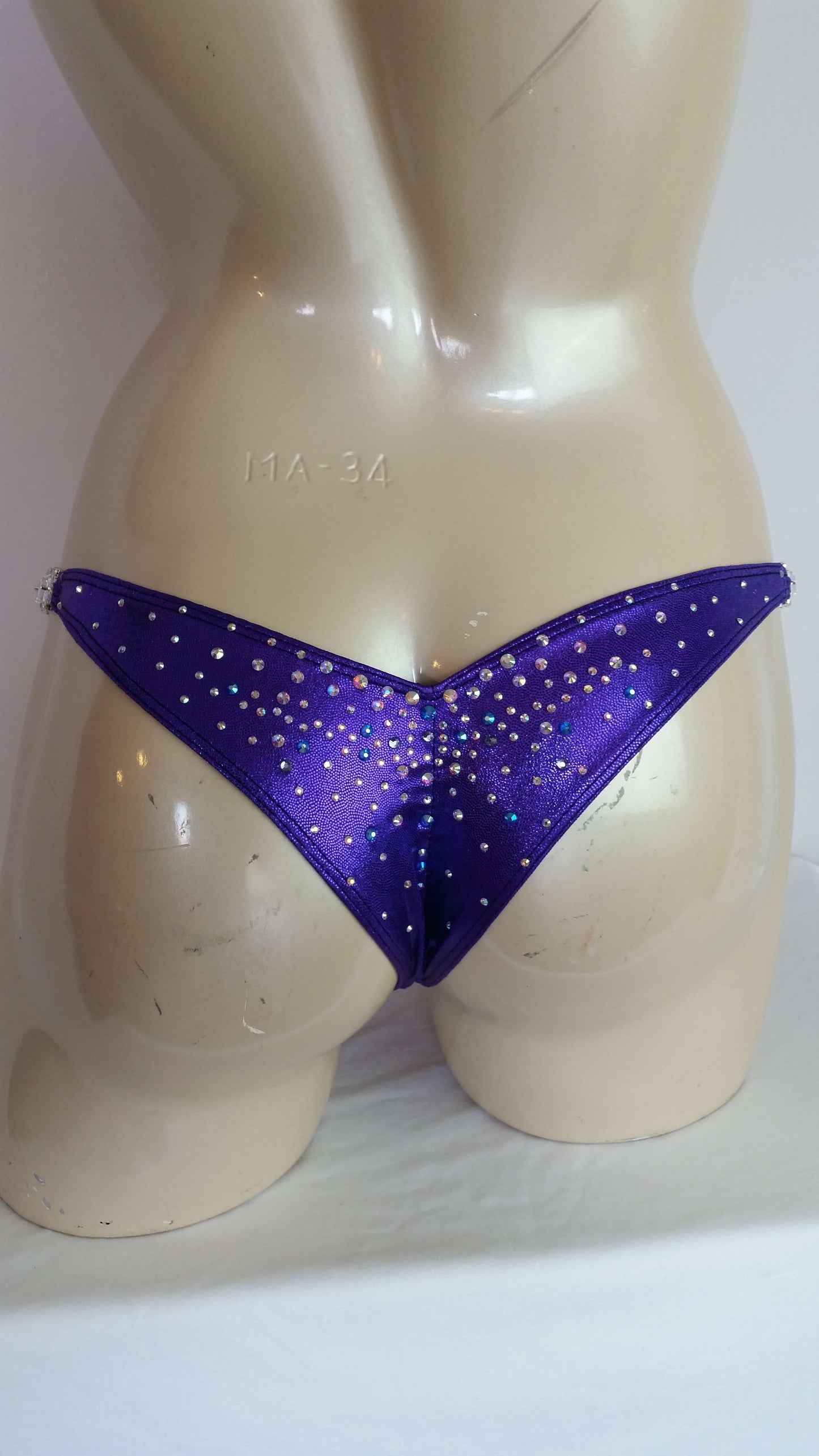 Rhinestoned Purple Bikini