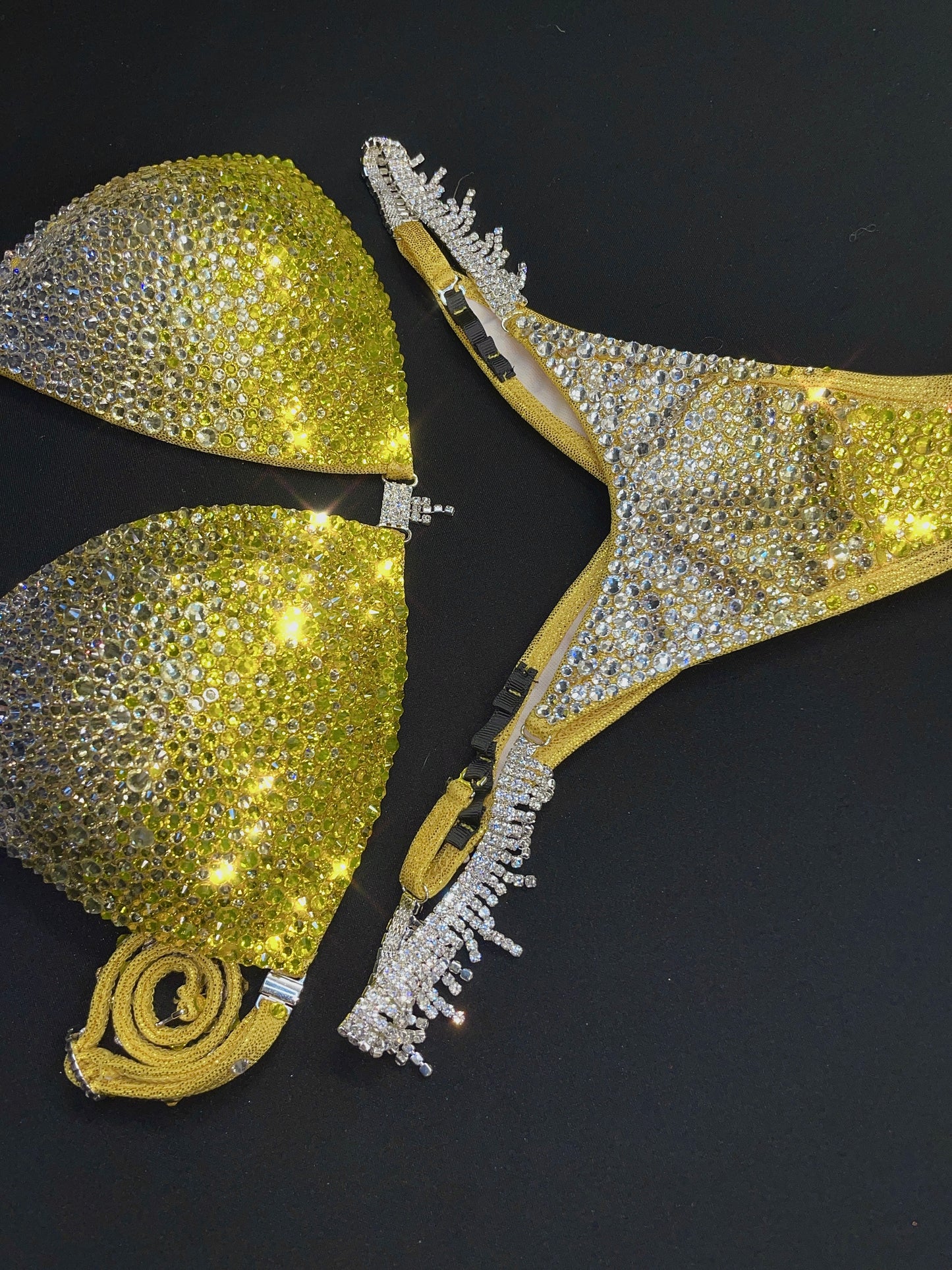 Yellow Ombré Crystal Bikini (TN222)
