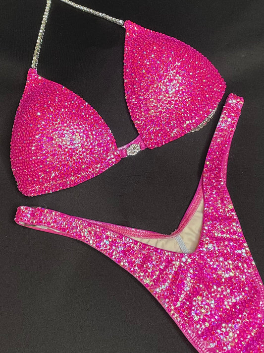 Neon hot pink suit (TN866)