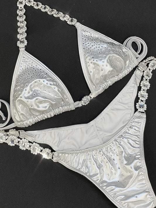 Silver Pleather Bikini (TN444)