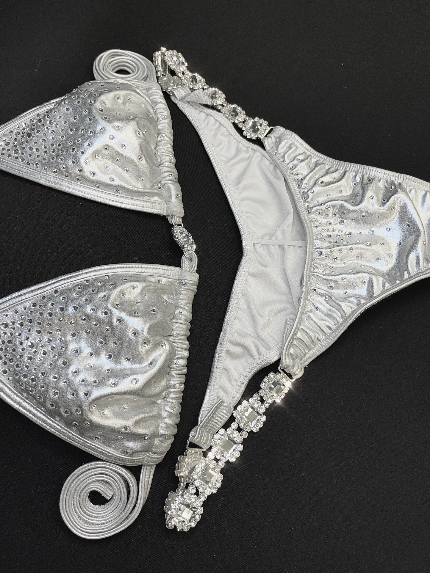 Silver Pleather Bikini (TN444)