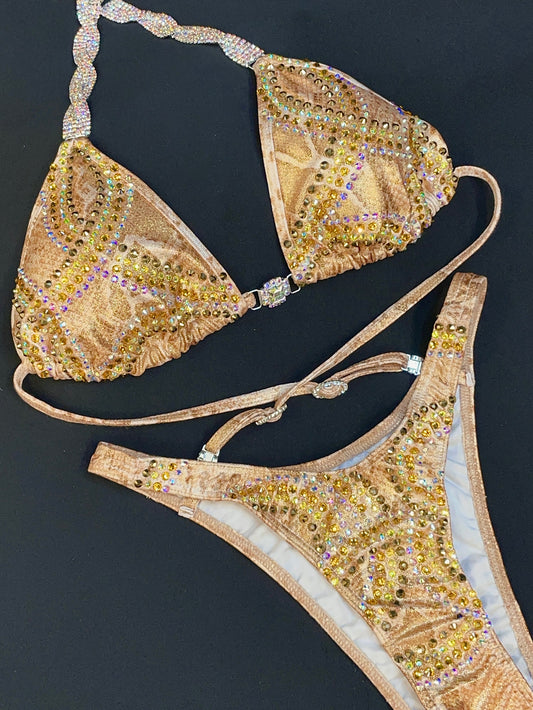 Metalic Snakeskin Figure Suit (TN444)