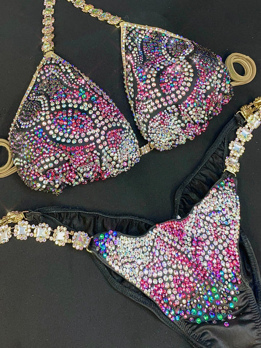 Black AB Bikini Suit (TN444)