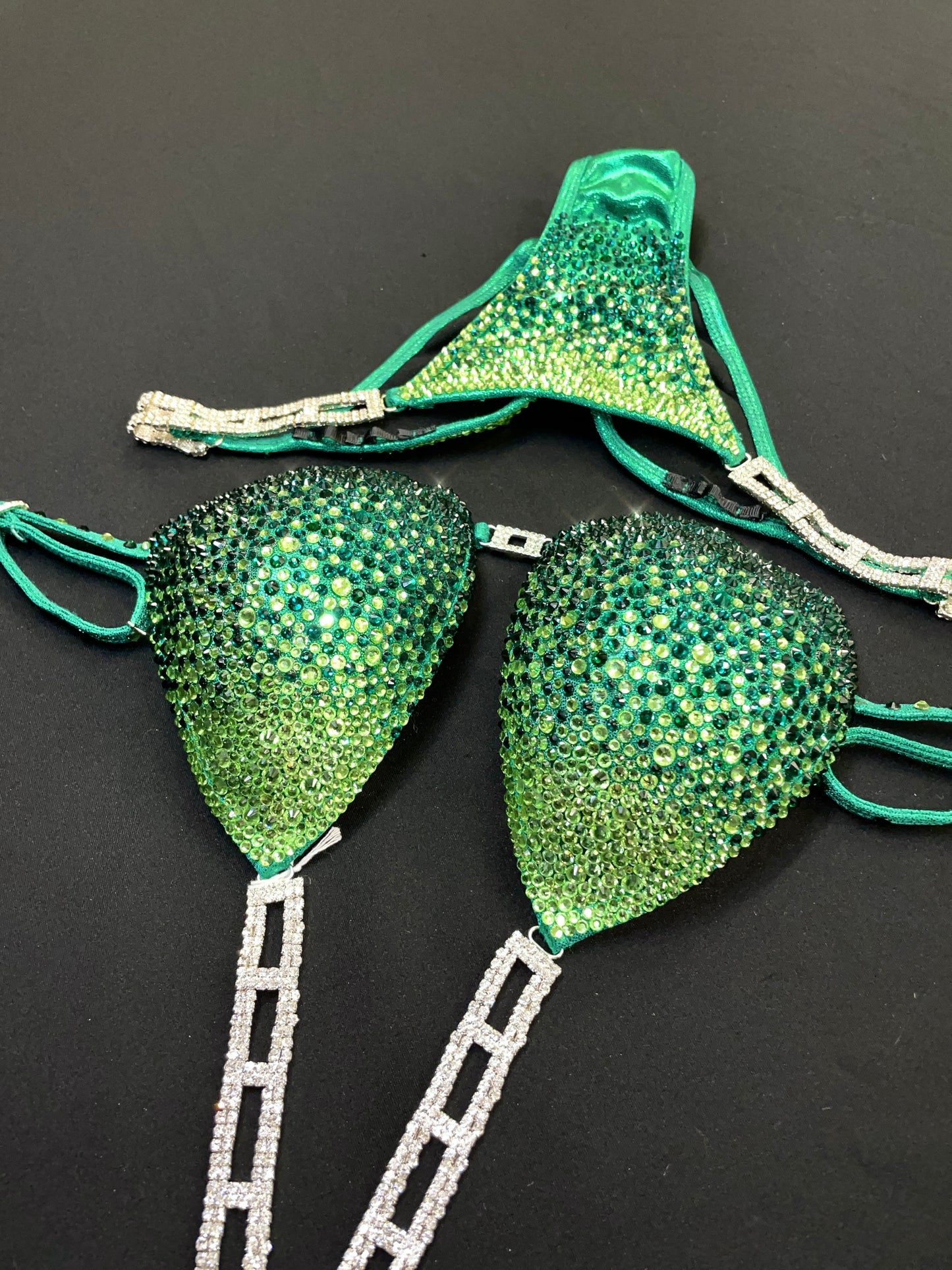 Kelly Green crystal bikini (TN585)