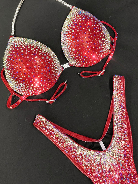 Red bikini Underwire top (TN460)