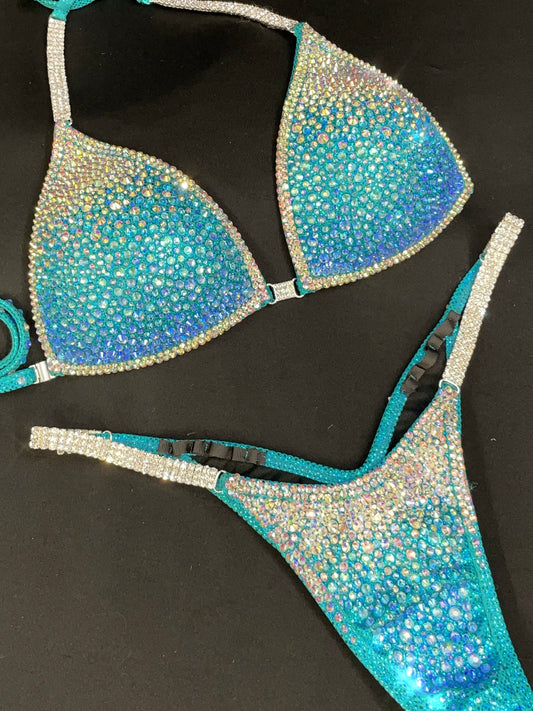 Teal AB Bikini Suit (TN184)